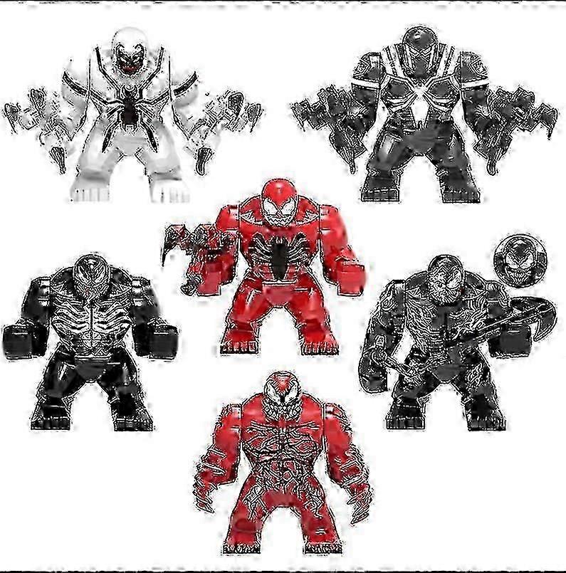 Venom actionfigur set - 6st byggstenstatyer för samlare
