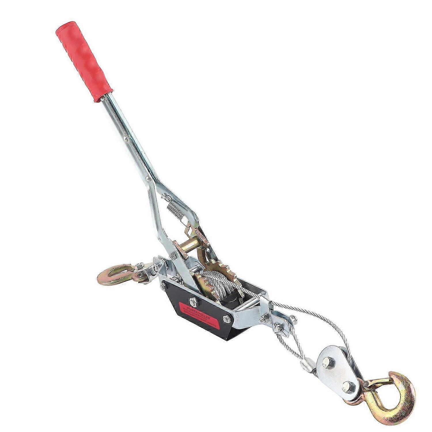Wire Rope Ratchet Hand Power Puller Tighten Tool Mini Tightener Double Hook Lifting Tool(2 Ton)