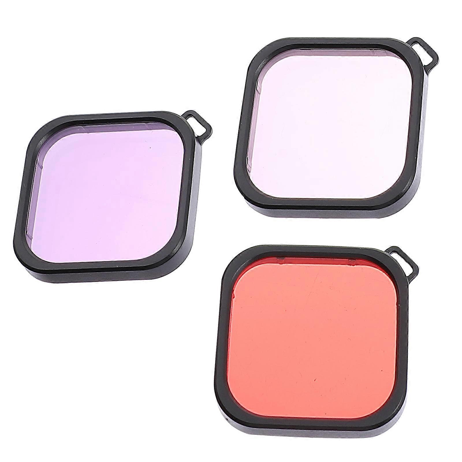 3pcs Underwater Camera Lens Filter with Waterproof Protective Housing for Dive Accessories