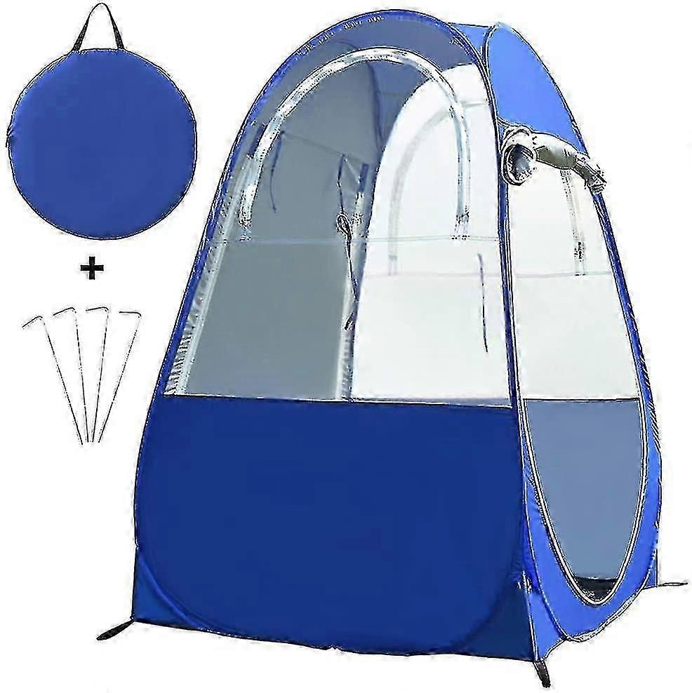 Pop-up Single-person Ice Fishing Tent, Rainproof And Uv-proof Fishing Tent With Doors On Both Sides