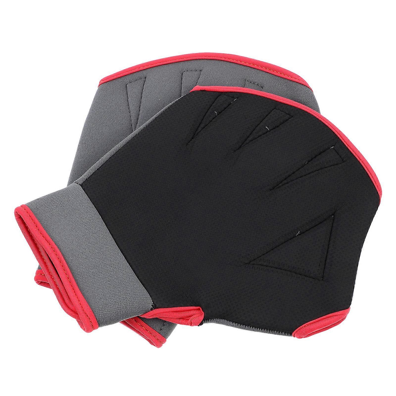 Curved Swim Hand Paddles Swimming Accessories Mitten Grey M Warmth And Protection 1 Pair