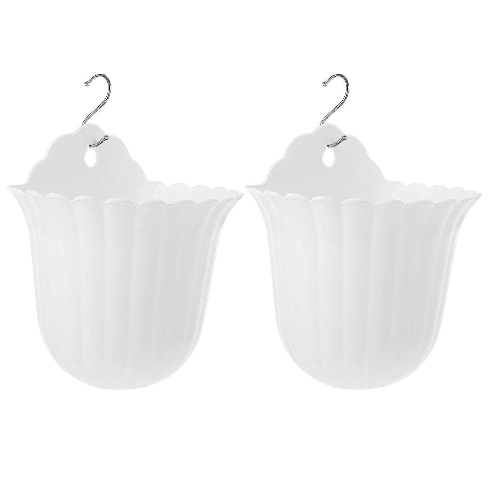 Wall Planter Plastic Hanging Planters for Plants with Holes 2Pcs