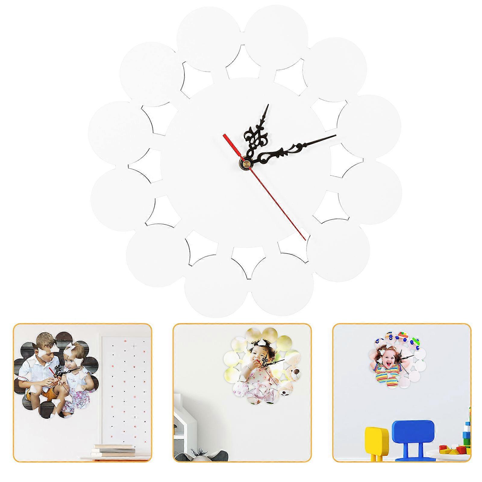 Vintage Sublimation Wall Clock – Lightweight, Silent & Non Ticking for Home Decor & Crafting – Heat Transfer Design for Hanging Display