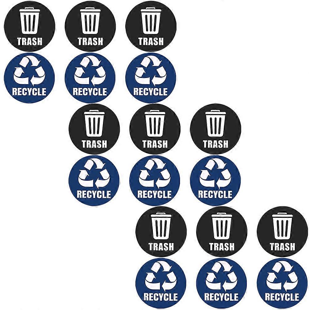 Waste Sorting Stickers Recycling Bin Signs Home Use Promoting Sustainability 1Set