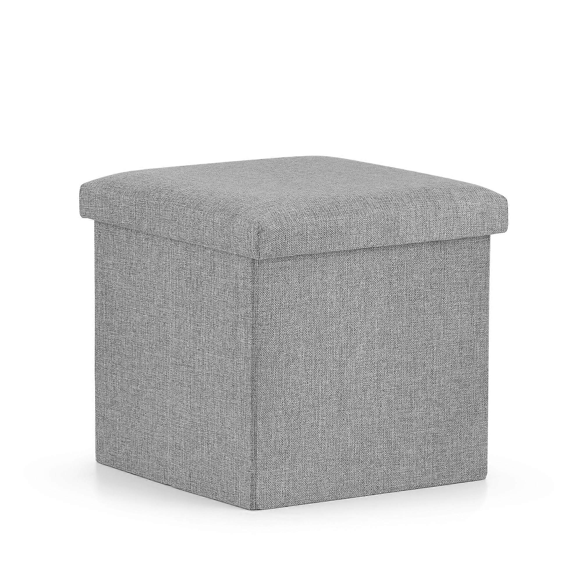 Poef met opbergruimte - 16 stuks - grijs - 30x30x30 cm