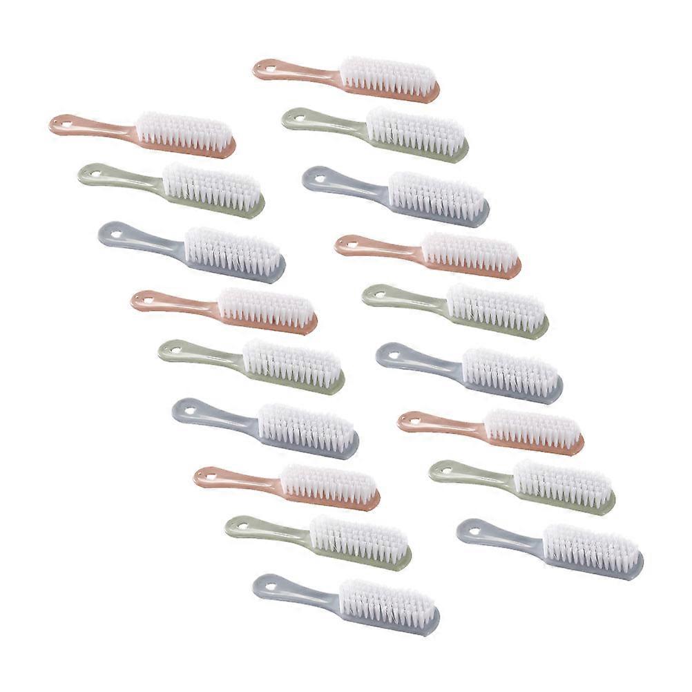 Laundry Scrub Brush For Clothes Cleaning Tools For Home Plastic Bristles Long Handle Durable Flexible And Fine 18Pcs