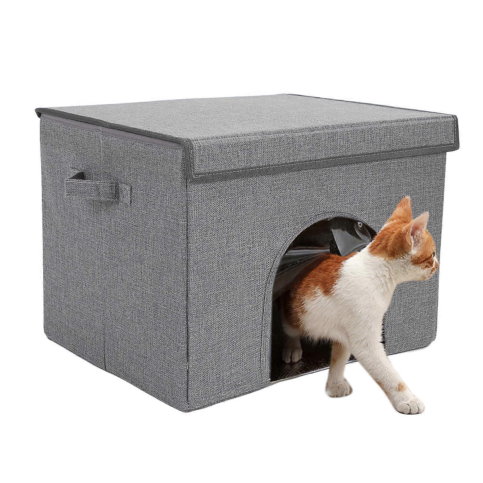 猫狗宠物冷却室,可折叠防水室内室外庇护所,360度冷却,灰色