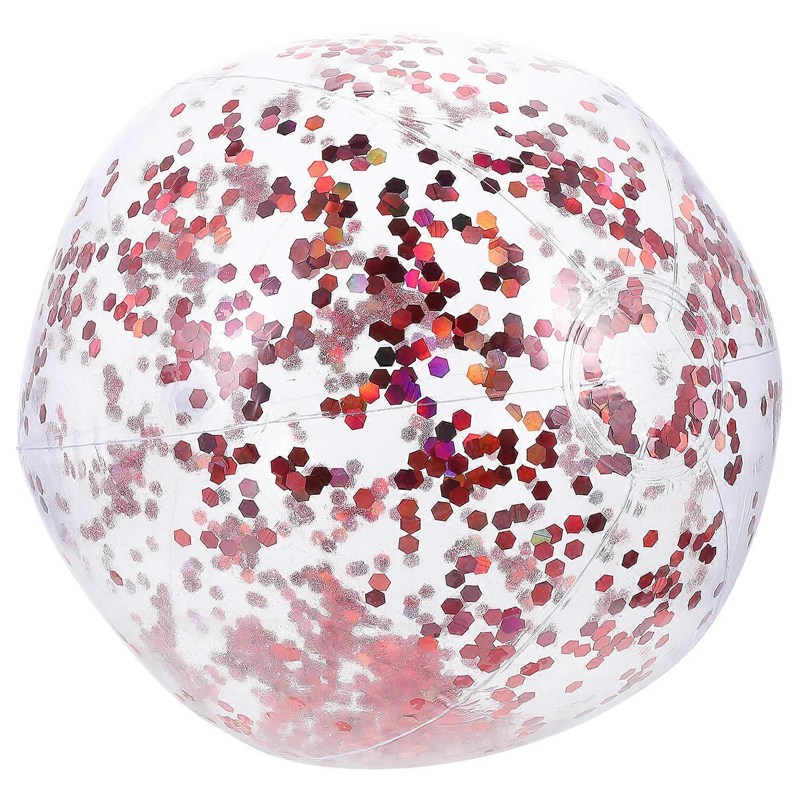 Glitter Bouncy Balls Iridescent Beach Ball for Birthday Parties and Outdoor Events Vision Training Manual 1Pack