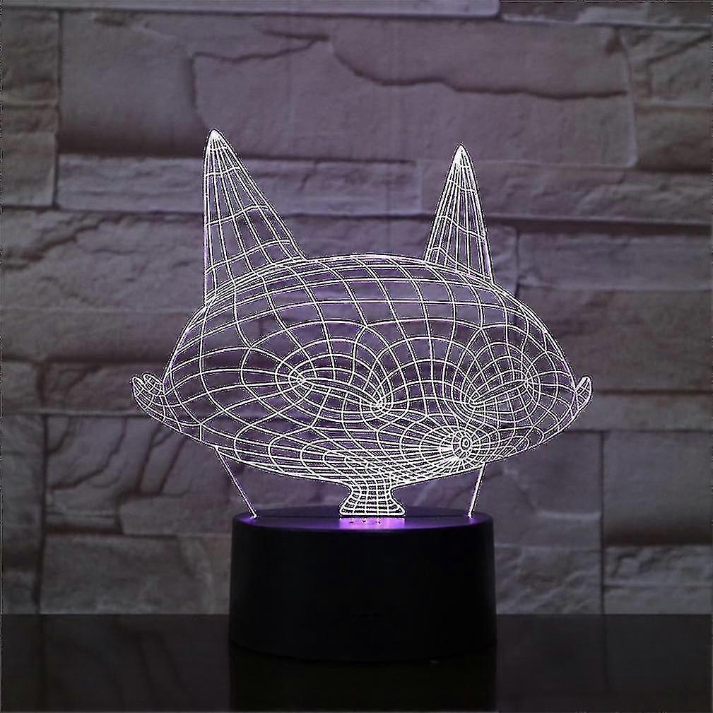 Zootopia Fox Nick 3d Led Night Light Bedroom Table Lamp Color Changing