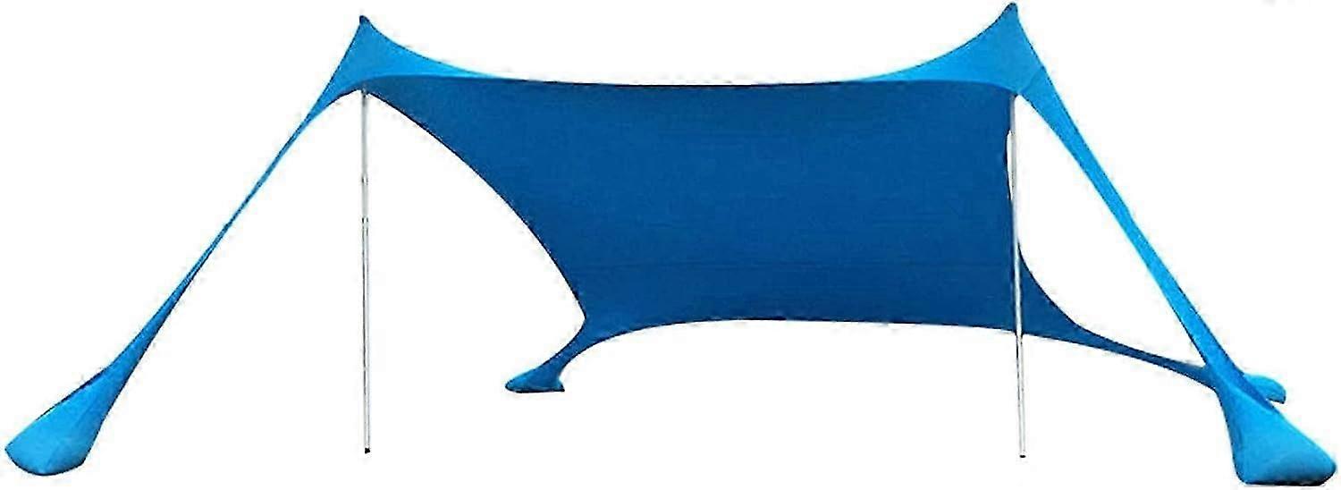 خيمة ظلة للشاطئ ، خيمة عائلية محمولة UPF50 + ، مأوى شمسي بتصميم مقاوم للضوء على الشاطئ ، خيمة شاطئ عائلية ظلة للشاطئ والتخييم والنزهات