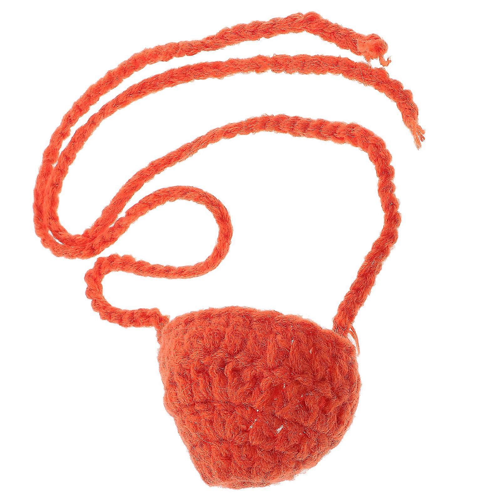 Nose Warmer Handmade Synthetic Nose Mask for Home Use Keeps Warm and Breathable Orange 6.5 inch