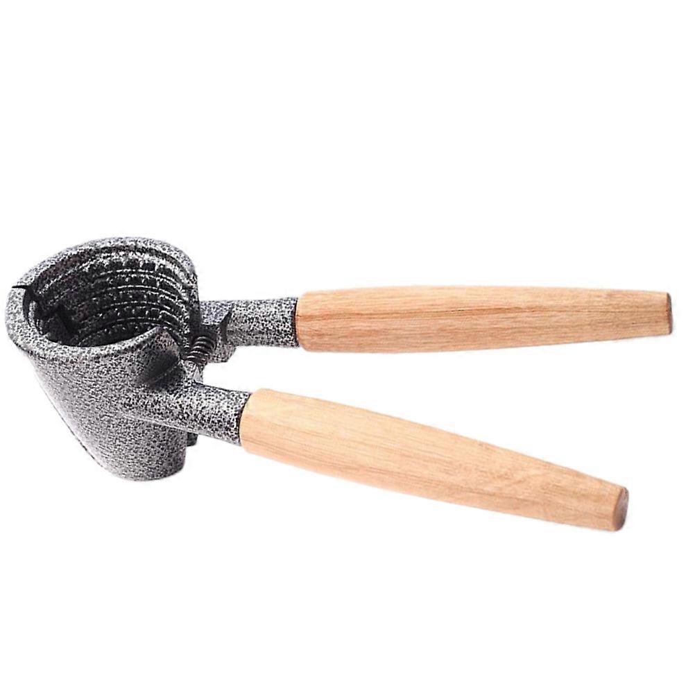 1Pc Aluminum Alloy Nut Cracker with Wooden Handle for Walnuts Hazelnuts and Pecans
