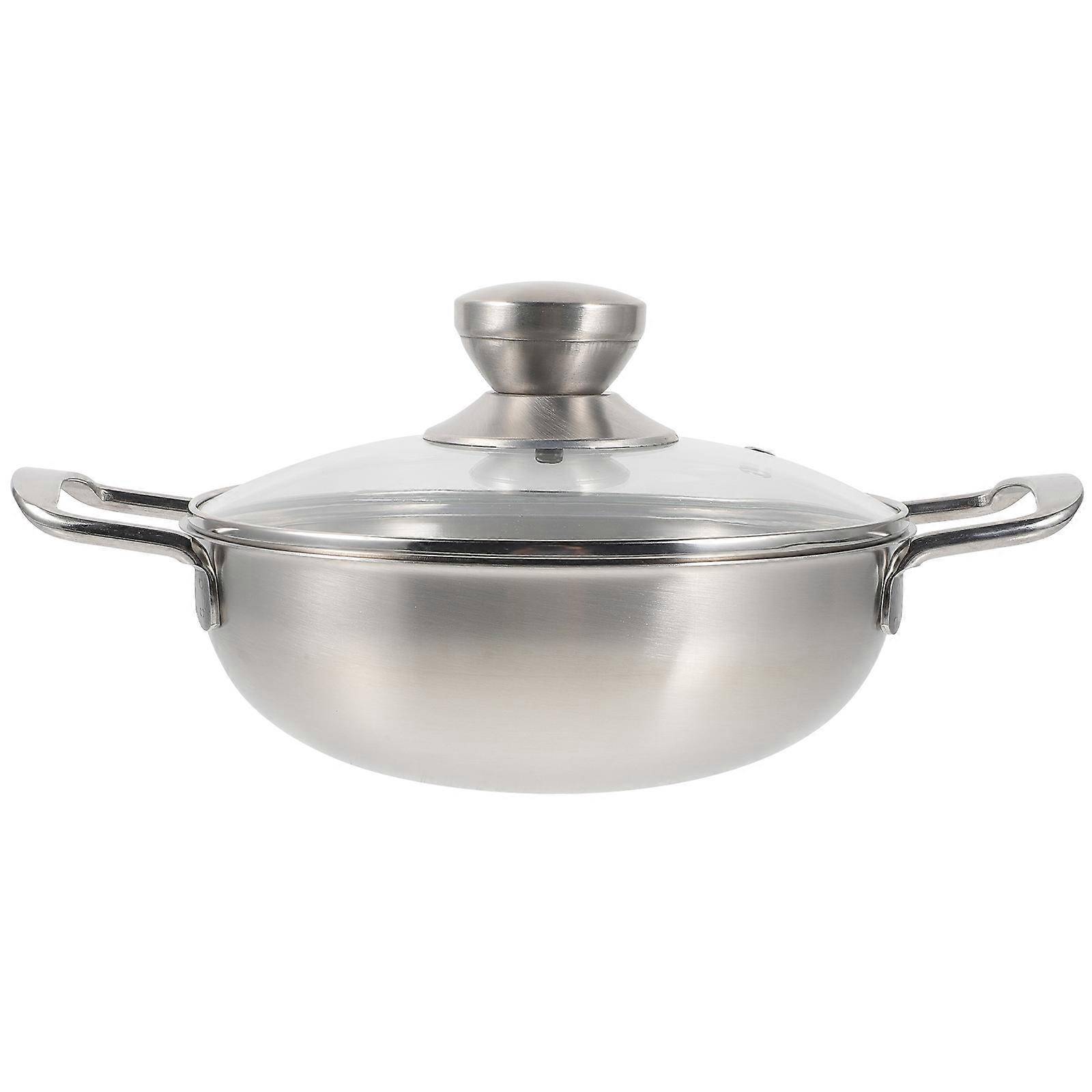 Stainless Steel Cooking Pot with Double Handles for Home Use Easy to Clean and Durable 7.5 Inches