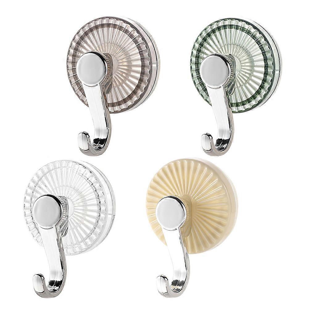 Reusable Suction Cup Technology Homeowners Transparent Silver 4Pcs