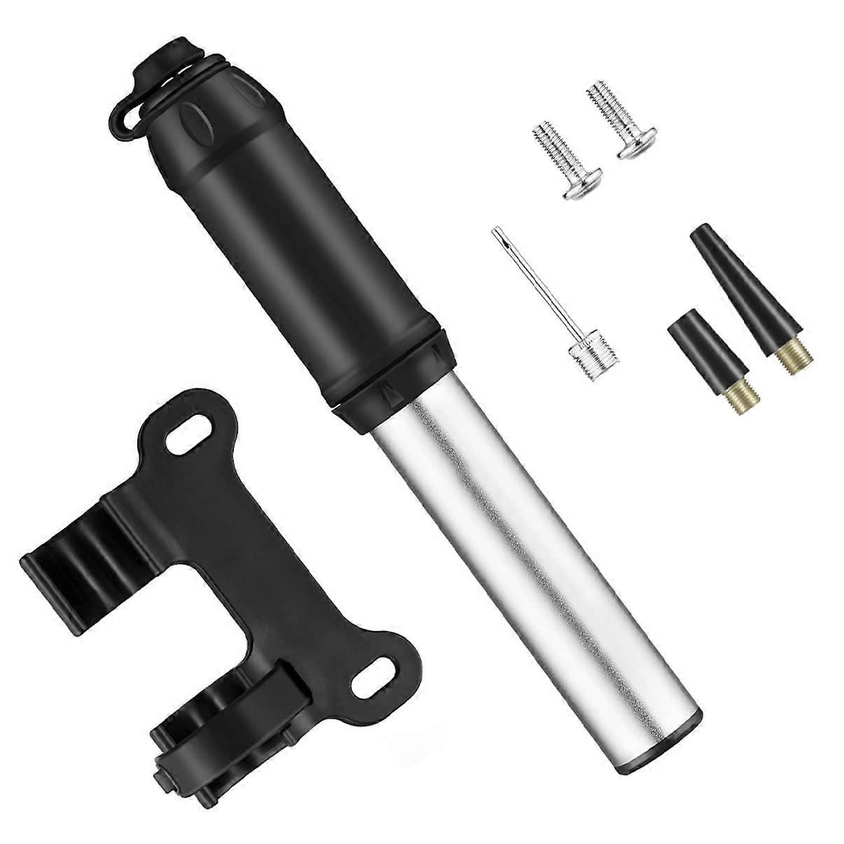 Mini pressure hand pump for bicycle tires, portable for mountain bikes, cars, and balls, compact and lightweight, easy to use.