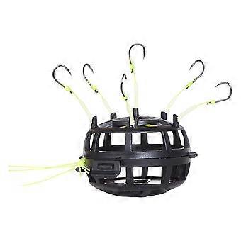 6 Haken quadratische Form Angelköder Käfig String Hook Angelköder Käfig 6 Haken Line Gruppe Feeder Sinker Einfach zu bedienen Mehrfarbig