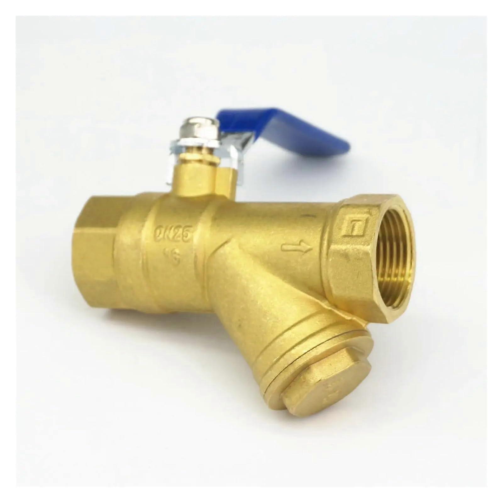 1' BSP Equal Female Thread Brass Y Type Strainer Filter Ball Valve