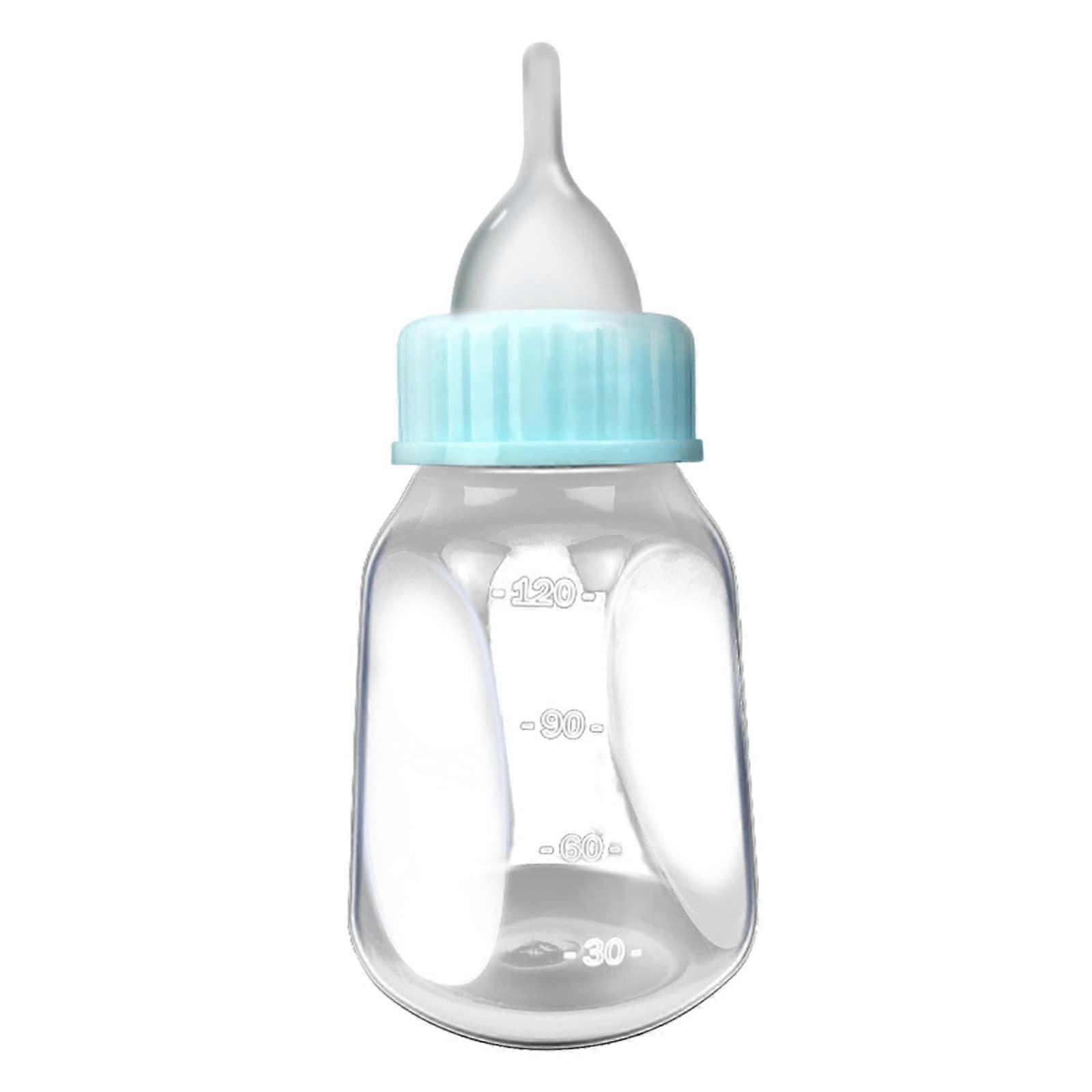 120ml Nursing Bottle 4Pack Nipple For Feeding Bottles Blue Easy To Clean For Newborn Kittens Small Animals