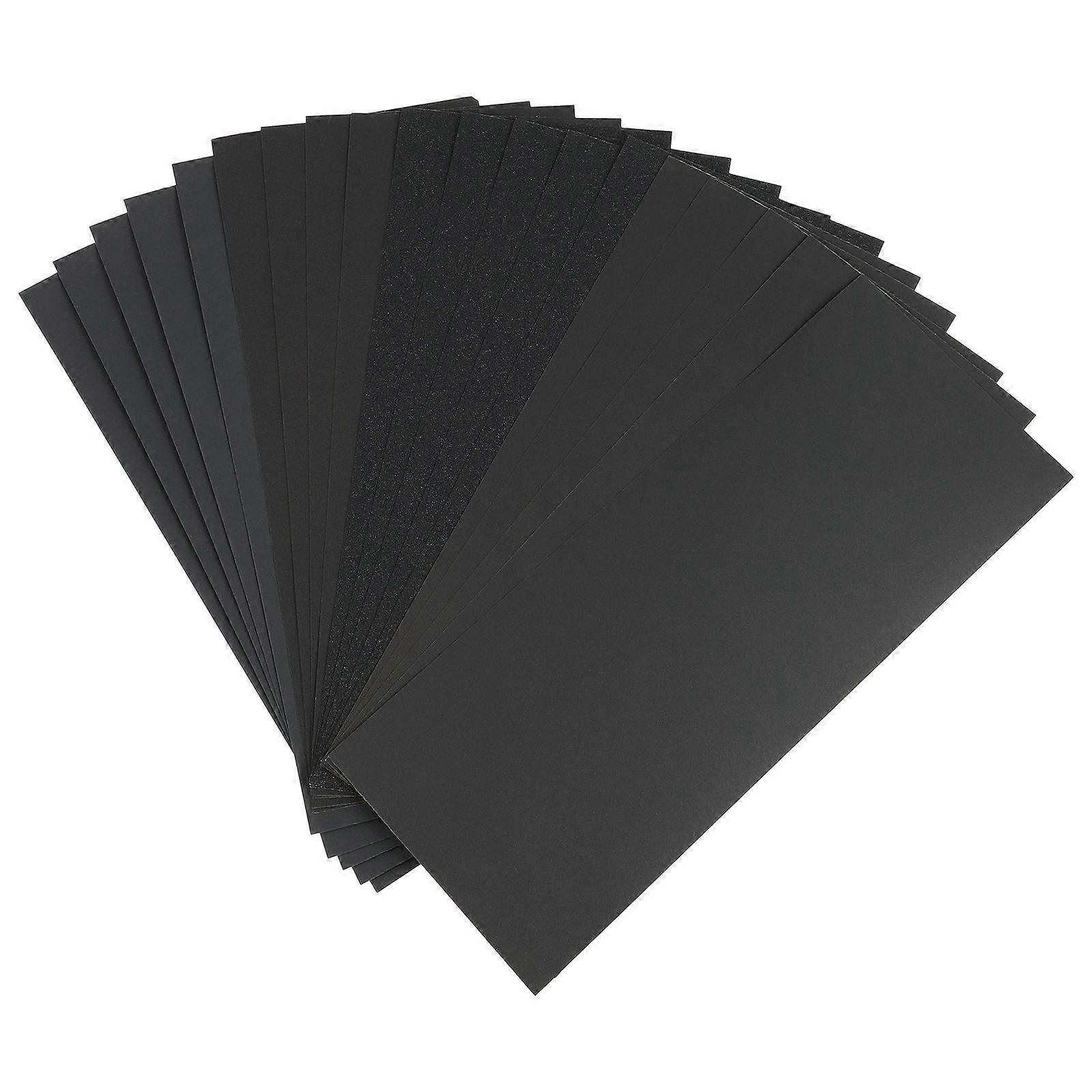 Kraft Paper Sandpaper Set for DIY Use Black Color 20 Sheets Assorted Sizes