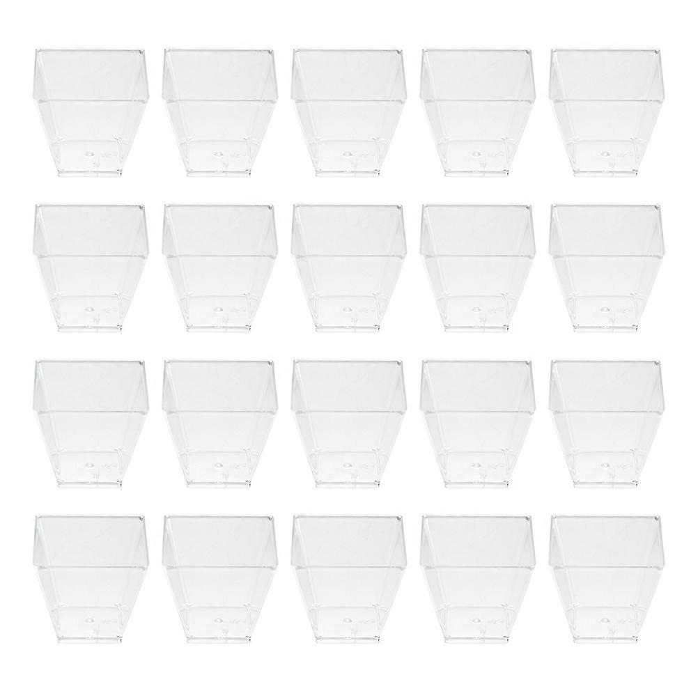 OUNONA 80Pcs Transparent Dessert Cups Clear Mousse Cups Portable Pudding Cups Party Cake Cups Delicate Dessert Holders 60ML