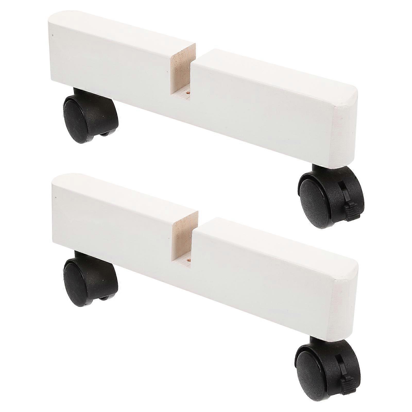 Wooden Room Divider Stand with Wheels for DIY White Multifunctional Design Stable and 2pcs