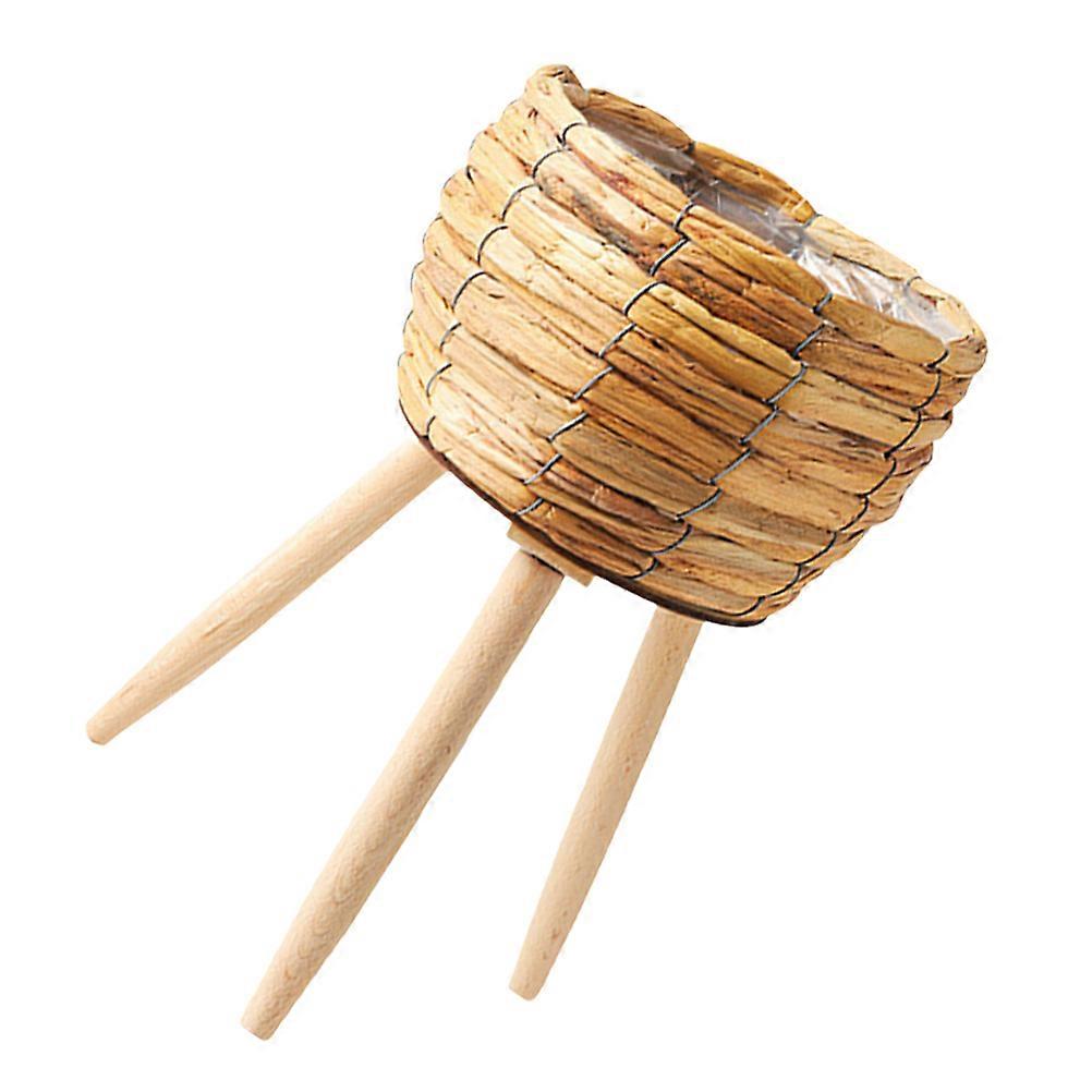 Multi-Functional Woven Planter Suitable For Hotel Decoration 11.8X7.9X7.9in Classic Style 1Pack