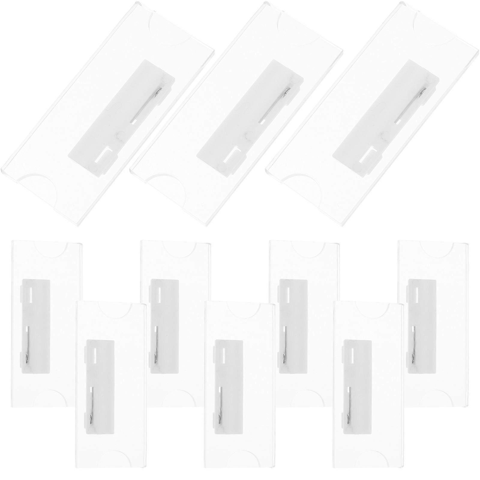 Work Badge Cases Student Badge Office Work School Use 7.00X3.00X0.80cm Acrylic 10Pcs