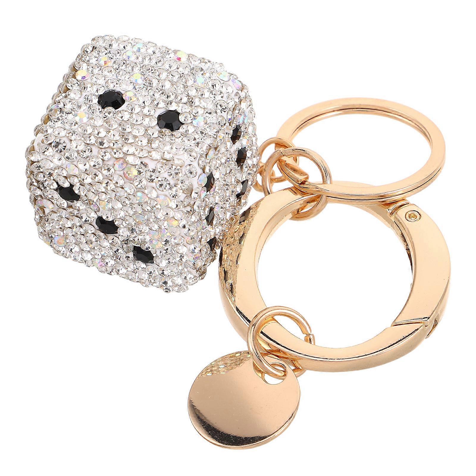 Accessoire décoratif porte-clés en strass pour sacs à main, clés de voiture et sac à main - Design unique pour les femmes