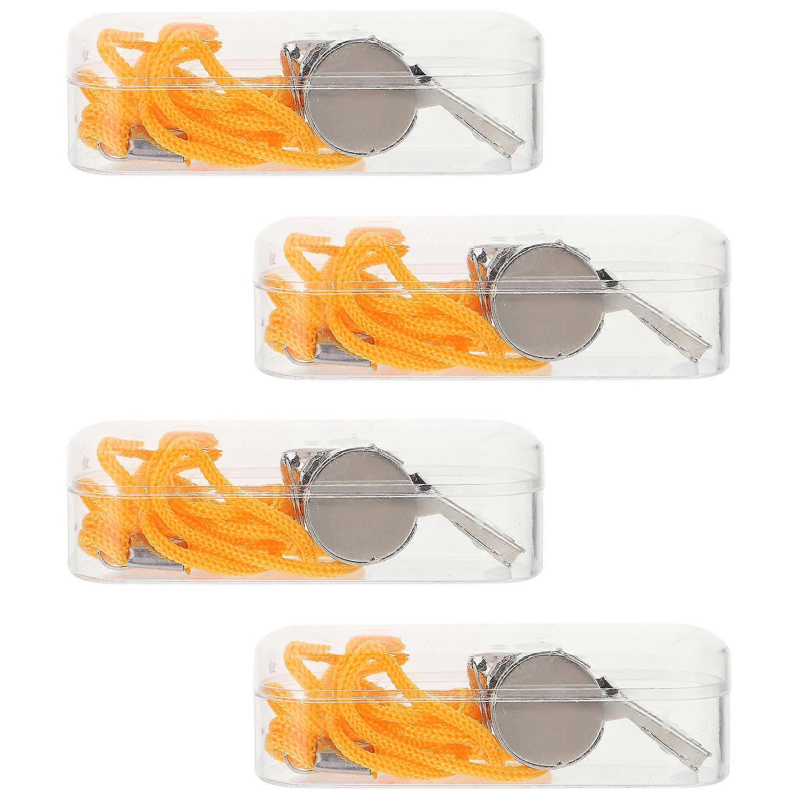 Outdoor Sports Whistle For Instructors Professional Silver Design Perfect For Competition 4Pcs