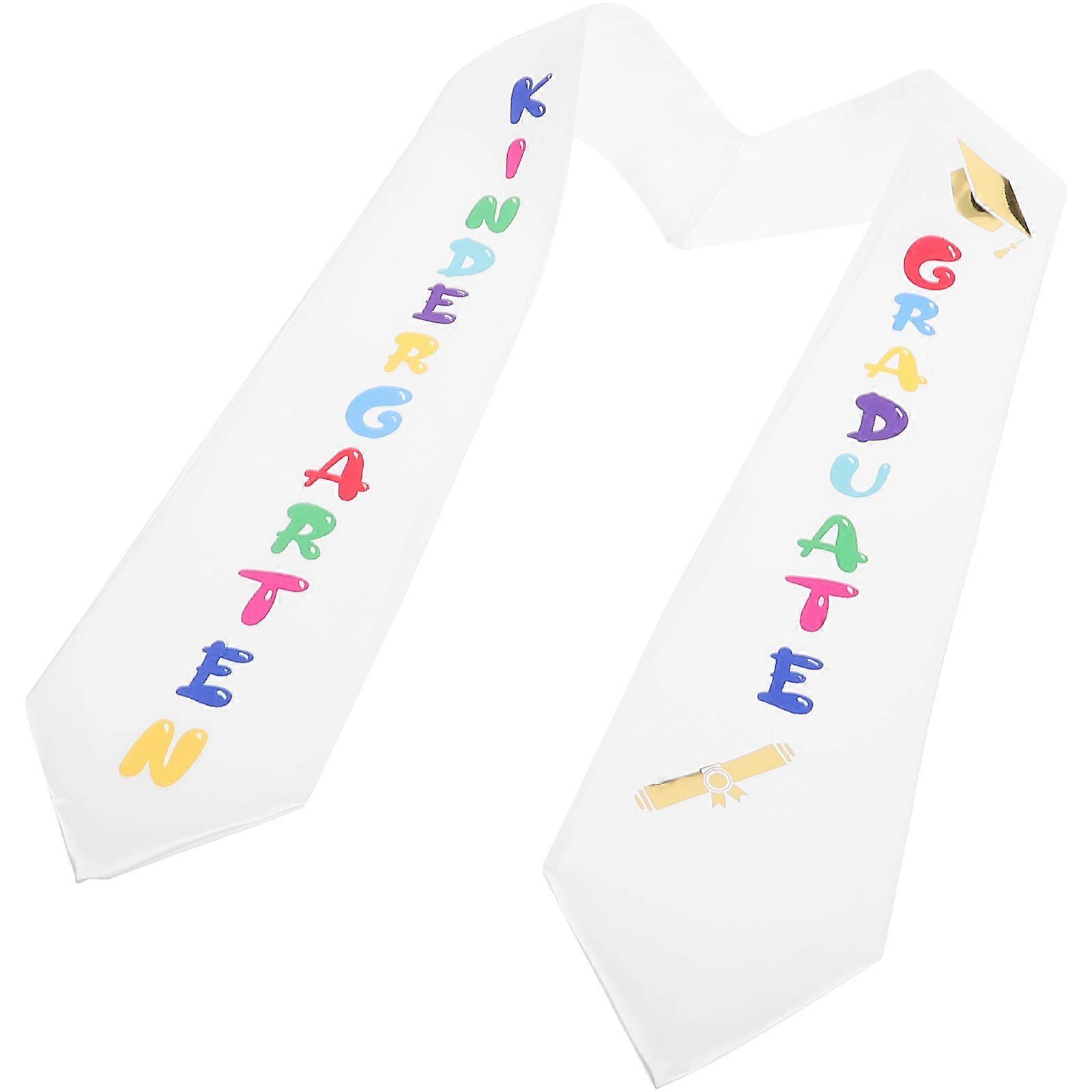 Graduation Theme Sash Honor Sash for Kindergarten Kids Photo Prop Simple Design 1Pack