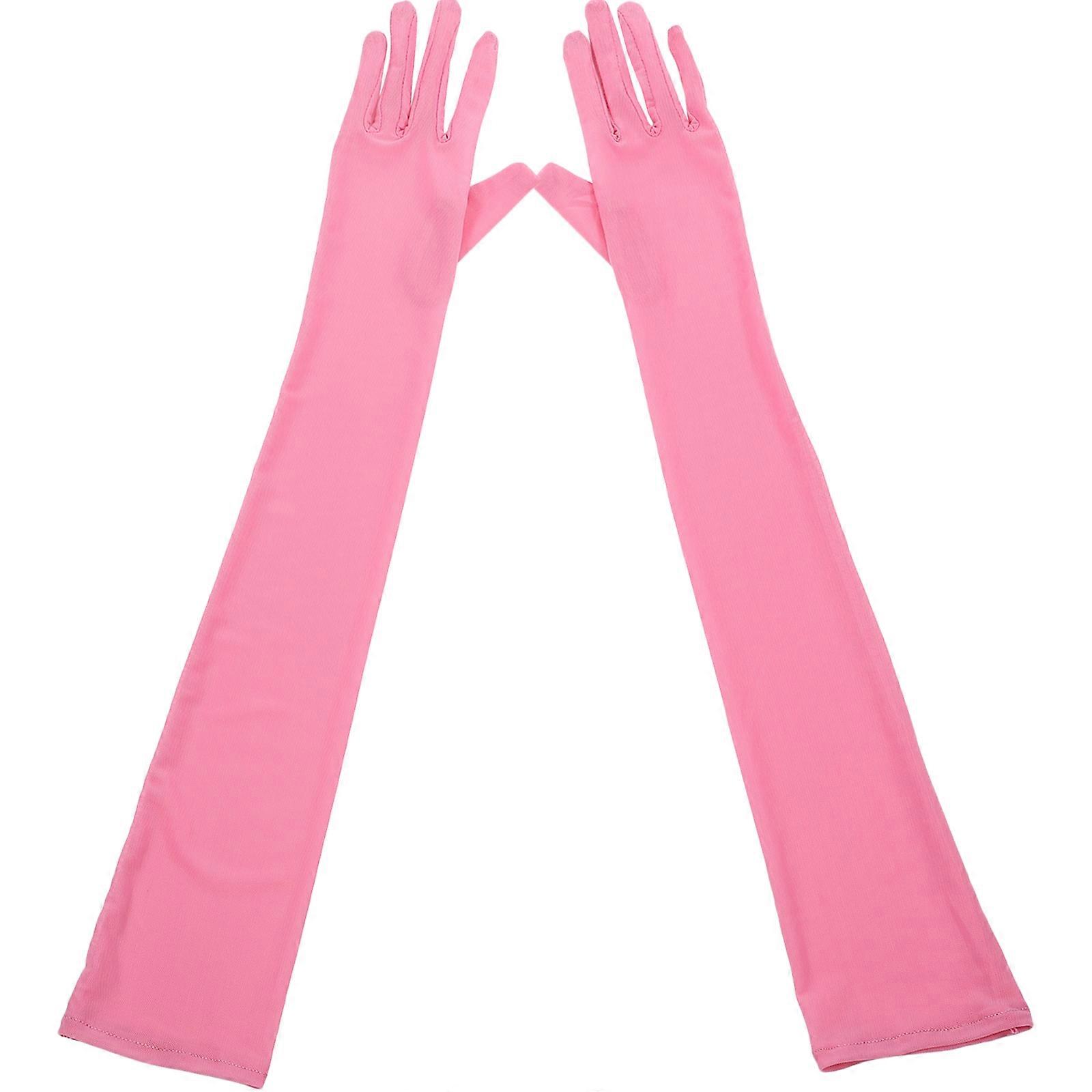 Ladies Evening Gloves With Simple Design Long Elbow Length For Wedding Prom Occasion 1 Pair