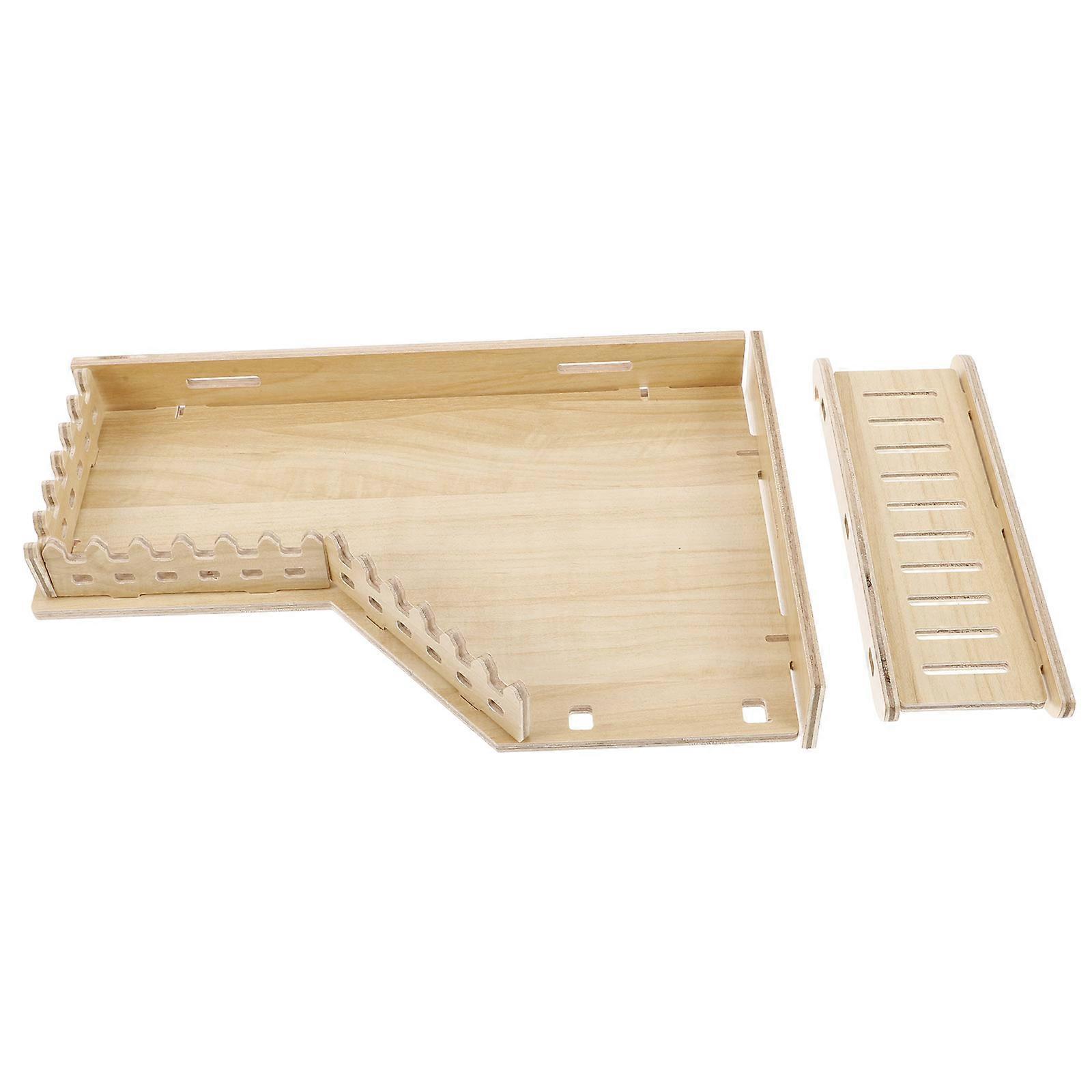 Hamster Climbing Platform with Ladder for Dwarf Hamsters, Gerbils, and Chinchillas – Durable, Stylish Small Pet Accessory for Cozy Resting Spots