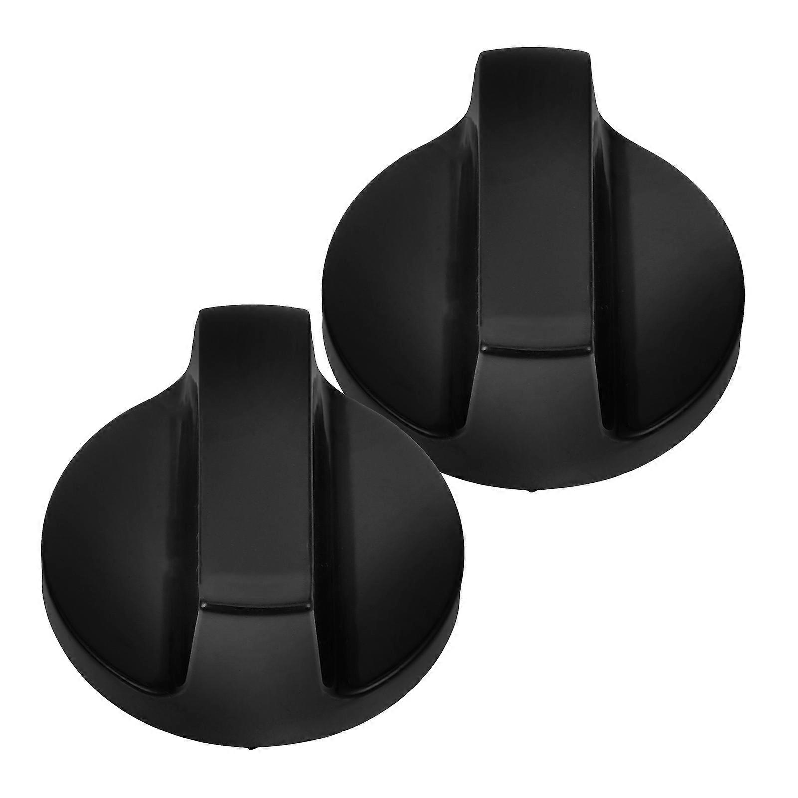 Black Gas Stove Knobs for Replacement Use 2 Pieces Plastic Kitchen Supplies