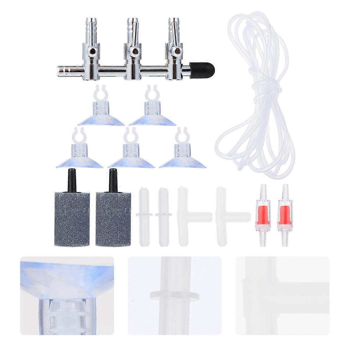 Aquarium Air Hose Suction Cup Connector 16 Pcs Set Oxygen Supply Assorted Color For Aquarium Owners