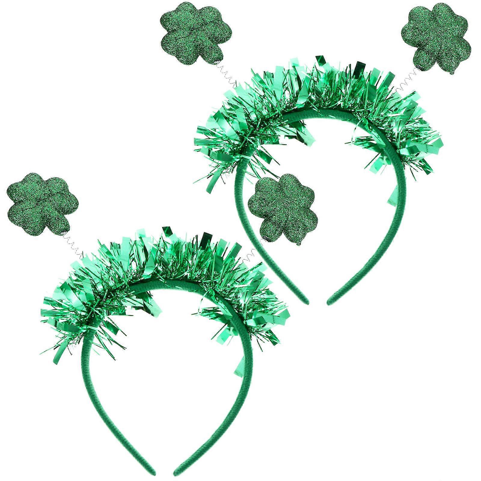 Green St Patrick’s Day Headband with Clover Design for Holiday Decor and Party Accessories