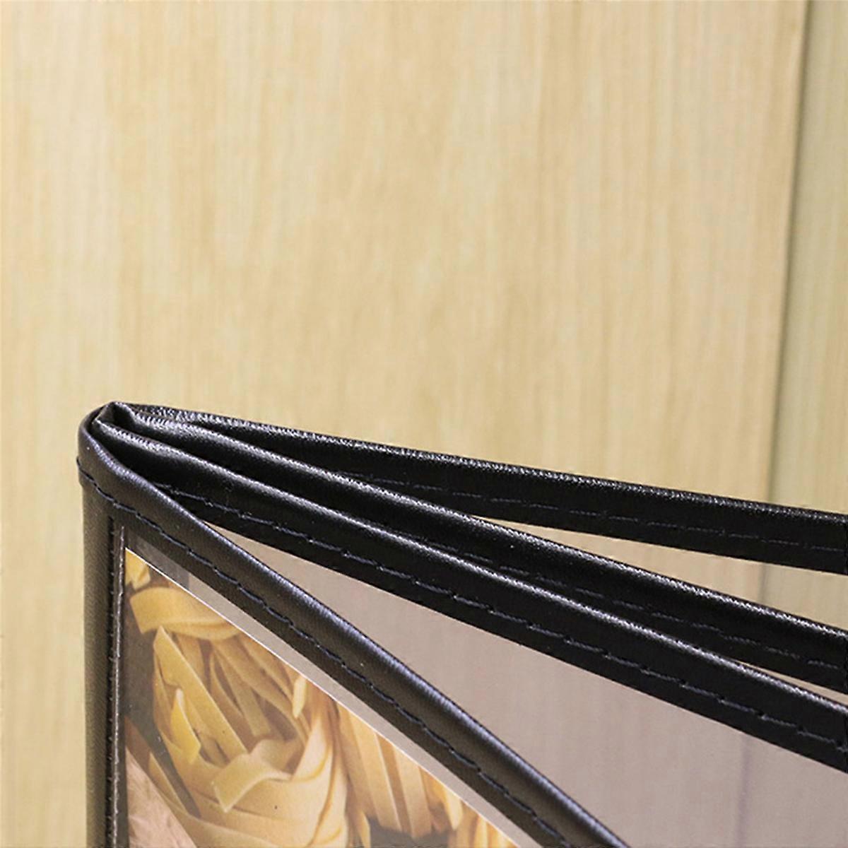 4Pcs Transparent Restaurant Menu Covers for A4 Size Book Style Cafe Bar 4 Pages 8 View