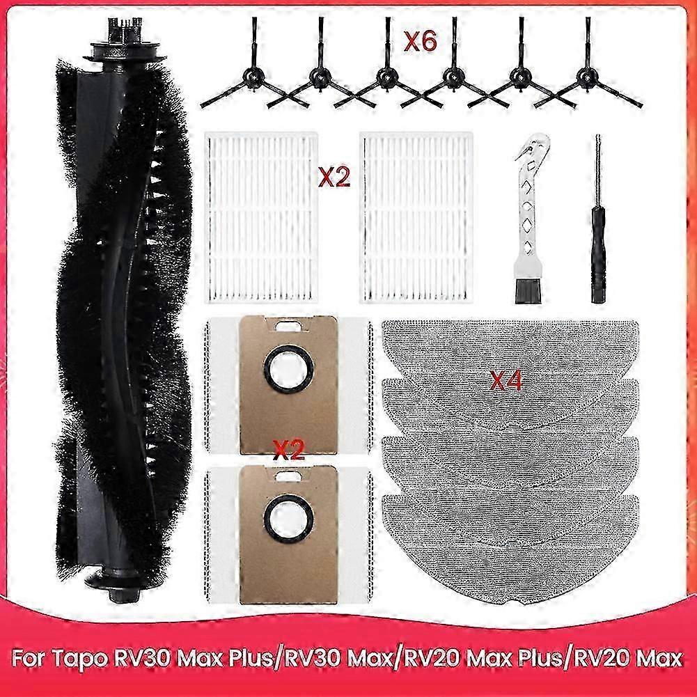 Tapo RV30 Max Plus/RV30 Max/RV20 Max Plus/RV20 Max Kit d’accessoires et pièces de rechange pour aspirateur robot