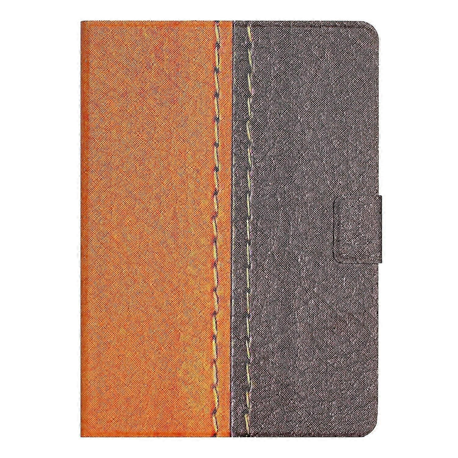 Tablet Case For Kindle Fire HD 10 2015 Stitching Solid Color Smart Leather Tablet Case(Orange)
