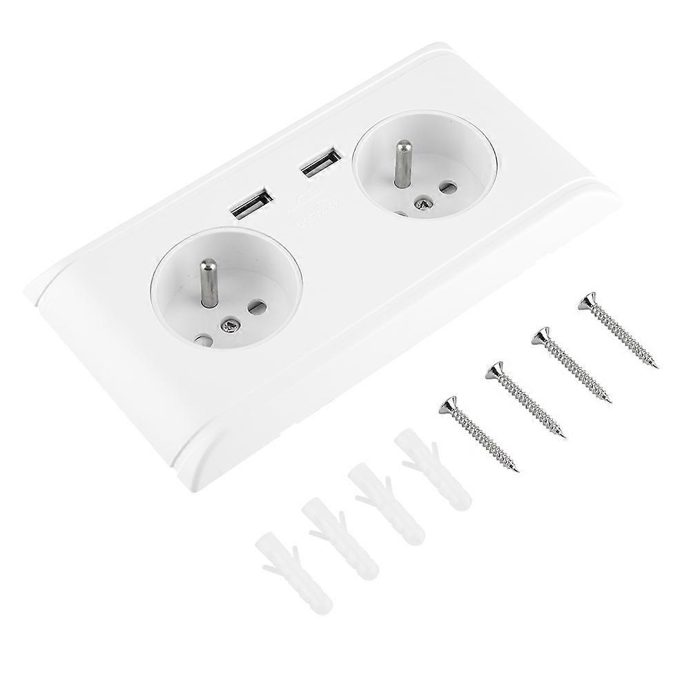Multi Functional Wall Power Outlet Socket with Dual USB Port for Phone Charging