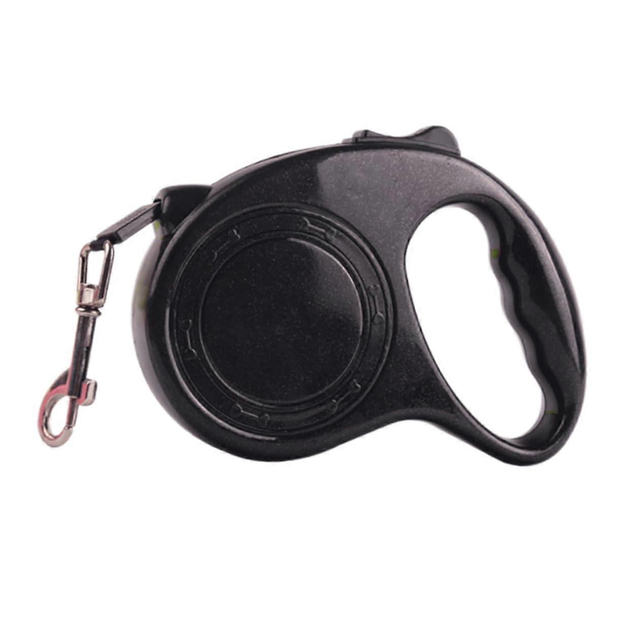 5m Retractable Dog Leash for Small to Medium Dogs with Automatic Retracting System, Ergonomic Grip, Black, Ideal for Training