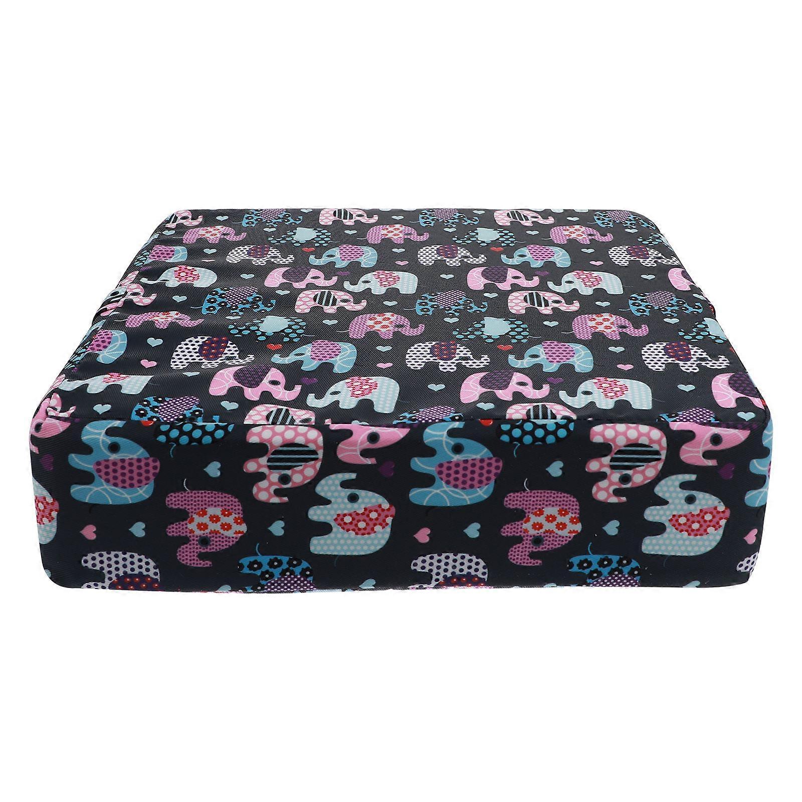 Seat Booster For Toddler Chair Increasing Cushion Extended Straps Attractive Pattern 12.6x12.6in 1Pc