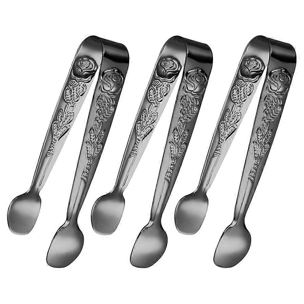 ملقط الثلج المضاد للانزلاق ملقط صغير مناسب للحلوى 10.5X1.8X1CM مريحة 3 قطع
