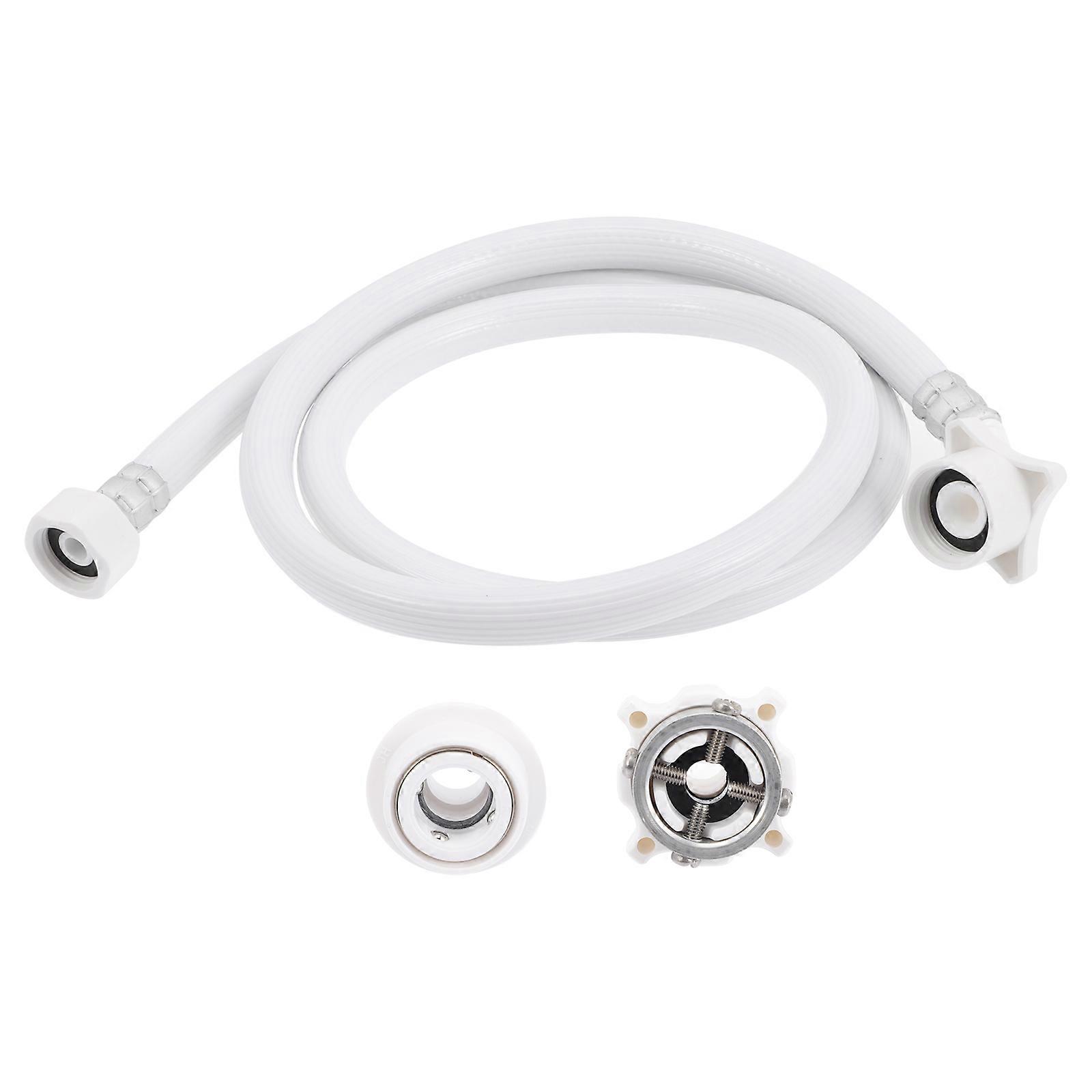 Washing Machine Water Inlet Hose 1 Set Made of PVC White Color Flexible Connectors for Easy