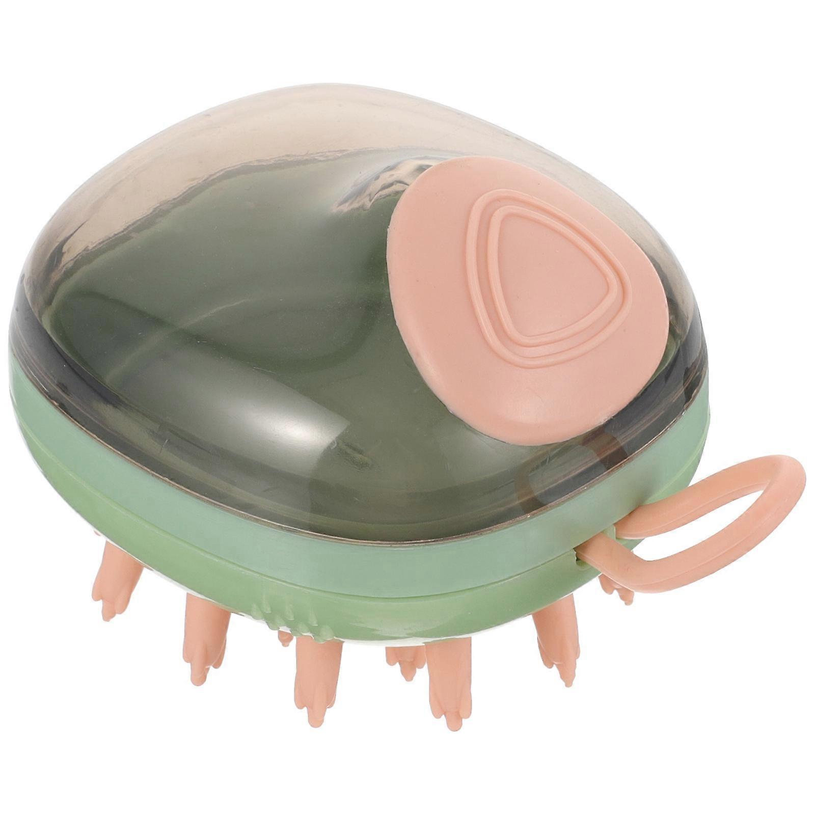 Reusable Dog And Cat Shower Brush For Bathing And Grooming Pets With Massaging Function In Green Color 1Pcs