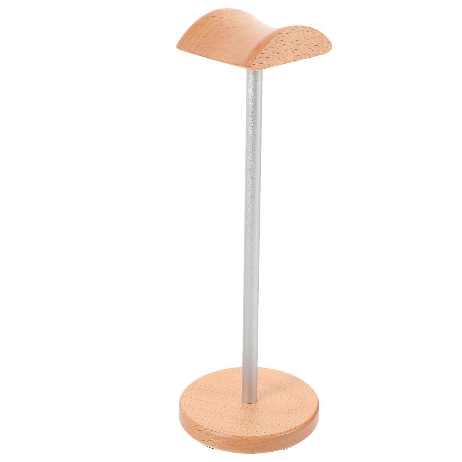 Desk Headphone Stand Aluminium Alloy And Wood Organization For Gamers Assorted Color 1Pack