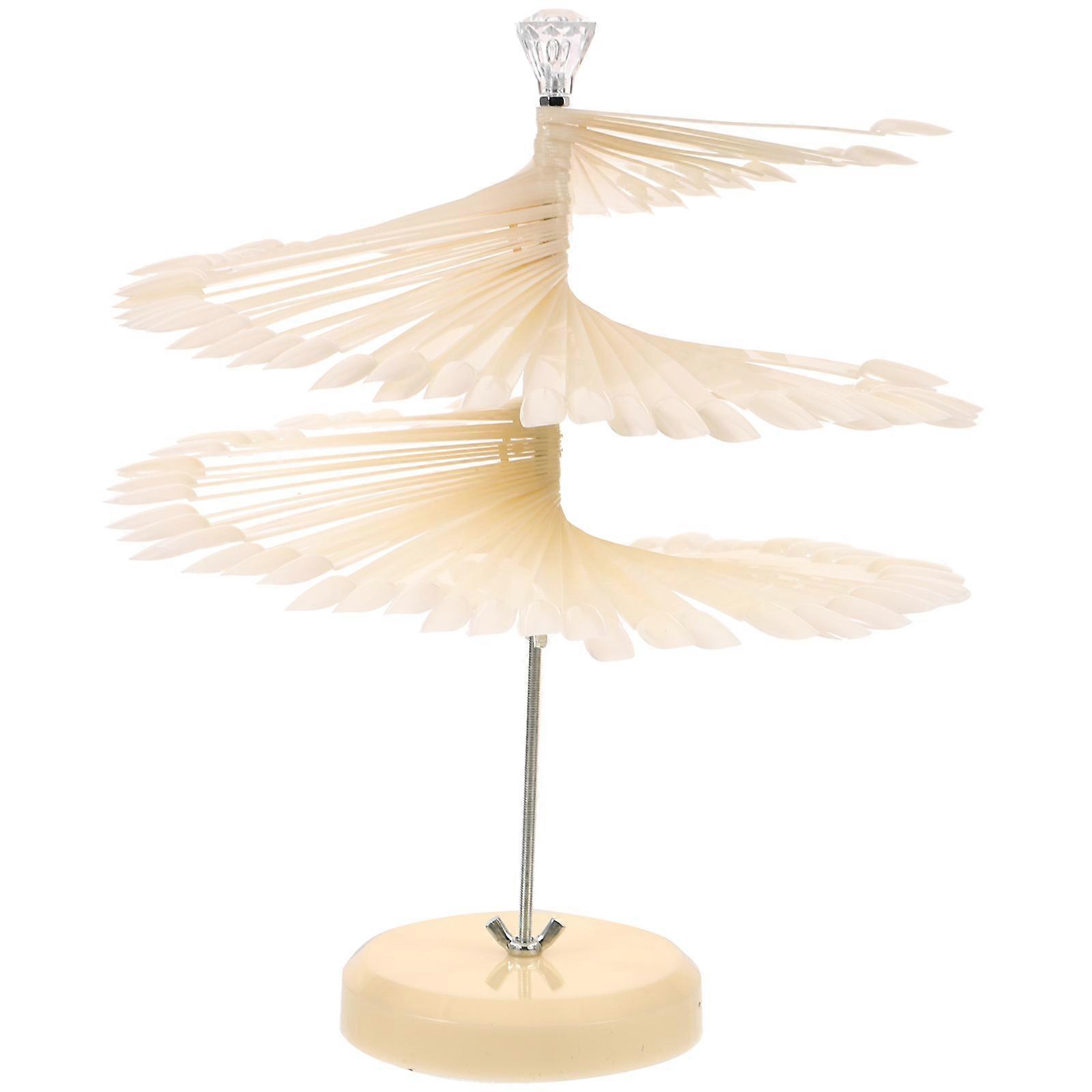 Nail Art Bracket for Display Board Sample Work with 120 Sticks Beige Plastic for Salon Practice