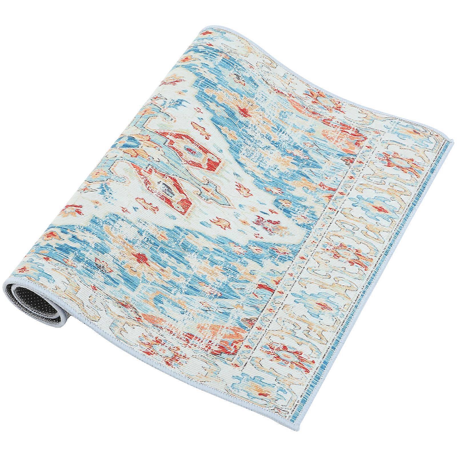 Washable Boho Rug Bedroom Floor Rug Rustic Rectangular Polyester 1Pcs