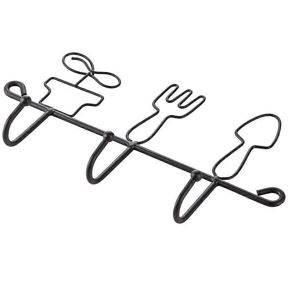 Rustic Hooks For Hanging Wrought Iron Teapot Shaped Storage Hooks For Kitchen Wall Black Sundry Storage 1Set
