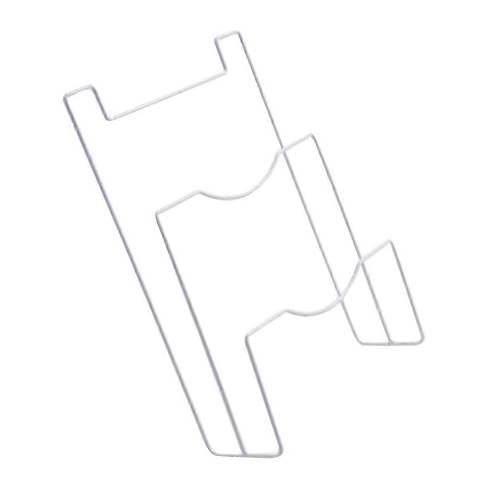 White Iron Door-Back Pan Cover Rack with Double Layers for Kitchen 2cm Thickness