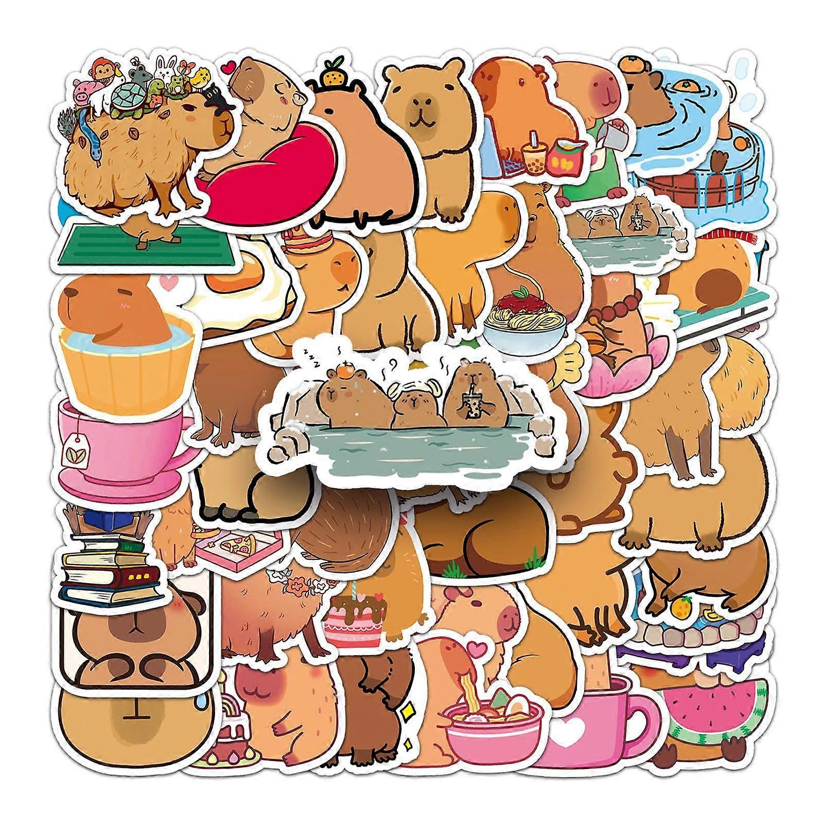 Capybara Stickers  50 Pieces Waterproof Cute Aesthetic Decals